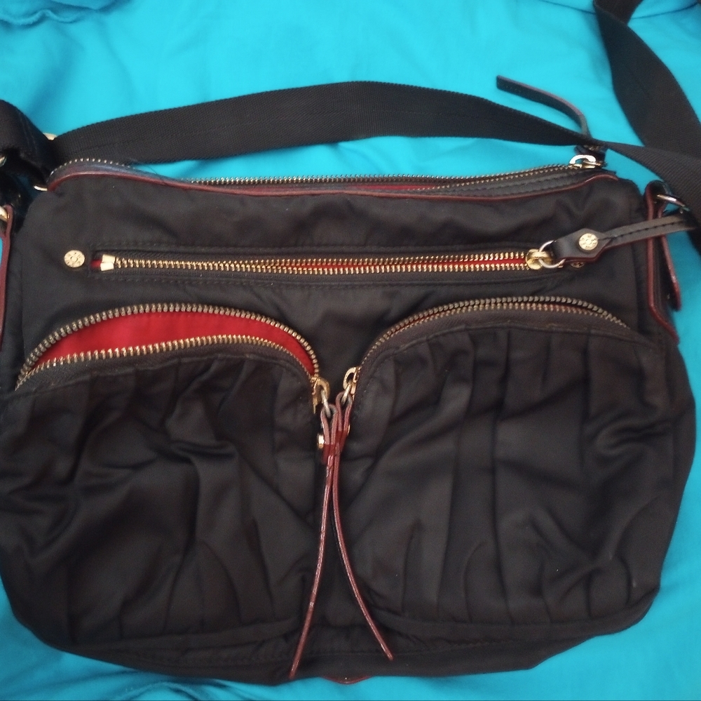 MZ Wallace Paige cross body black handbag